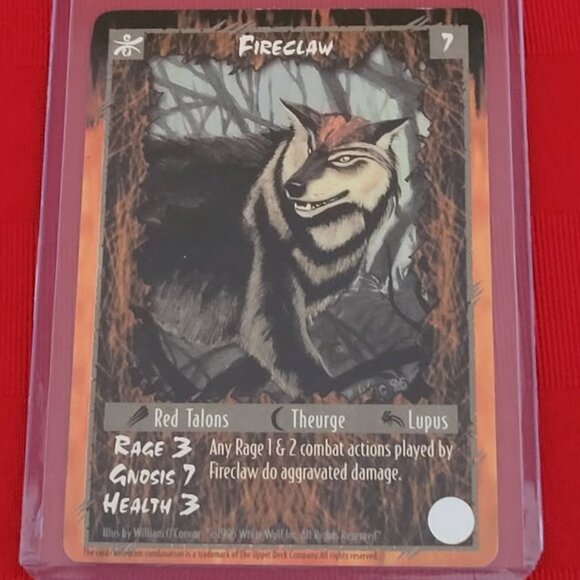 1995 RAGE, DOUBLE SIDED FIRECLAW CARD!!! - Picture 1 of 2
